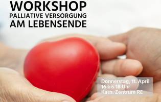 Hospiz-Fachleute informieren über palliative Versorgung Um die palliative Versorgung am Lebensende geht es im nächsten kostenlosen Workshop des...
